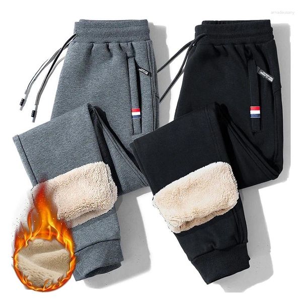 Pantalons pour hommes hiver polaire hommes 2024 laine d'agneau chaud épais coton décontracté thermique pantalons de survêtement pantalons de haute qualité mode joggeurs