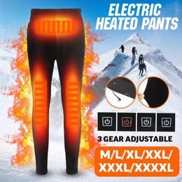 Pantalons pour hommes hiver chauffé hommes auto-chauffant USB décontracté pantalon thermique électrique femmes randonnée en plein air chaud pantalon de survêtement mince
