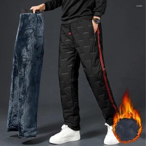 Heren Broek Winter Lamswol Dons Warm Dikker Joggingbroek Mannen Mode Joggers Waterbestendig Casual Merk Plus Fleece Broek