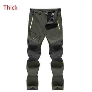 Pantalons pour hommes Hiver Pantalons imperméables pour hommes Randonnée en plein air Camping Pêche Pantalons de sport Homme Casual Soft Shell Fleece Warm Cargo Pants 5XL 230211