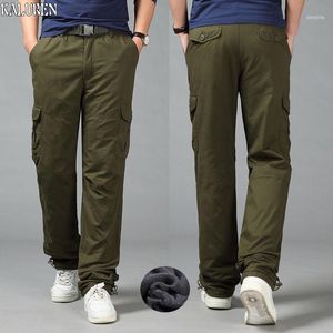 Pantalons pour hommes hiver plus taille m-5xl lâche polaire hommes pantalons cargo taille élastique graisse droite longue 9 modèles1