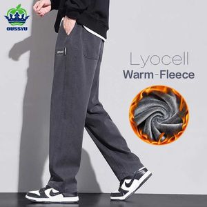 Pantalon masculin Hiver Lyocell tissu chaud flce pantalon occasionnel des hommes