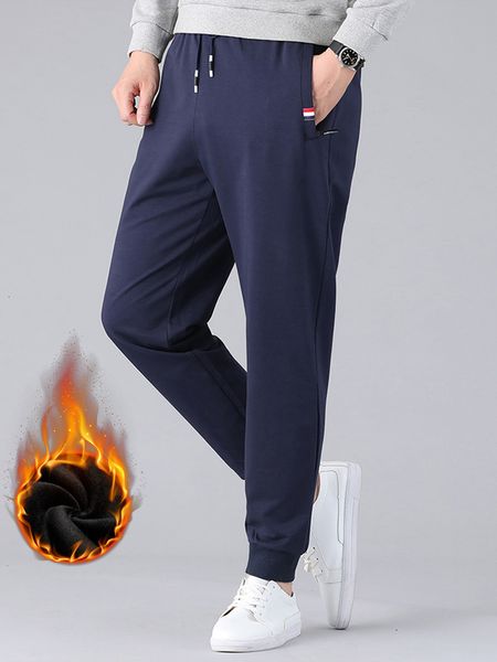 Pantalones de hombre Invierno Grueso Cálido Fleece Hombres Pantalones de chándal Joggers de algodón Tallas grandes 7XL 8XL Ropa deportiva Suelta Casual Track con bolsillos con cremallera 221124