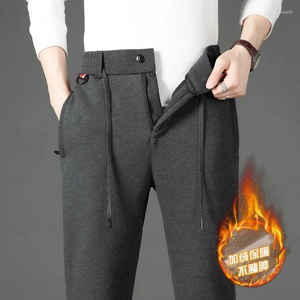 Pantalon pour hommes hiver épaissis des pulls en cachemire chaud de grande taille.