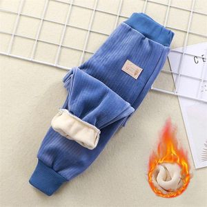 Pantalons pour hommes hiver chaud pour enfants garçon pantalons de survêtement Plus velours velours côtelé vêtements épais bébé sport enfants pantalons décontractés