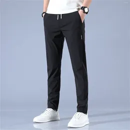 Pantalons pour hommes avec poches profondes coupe ample pantalon de jogging décontracté pour la course à pied entraînement gommage pour hommes