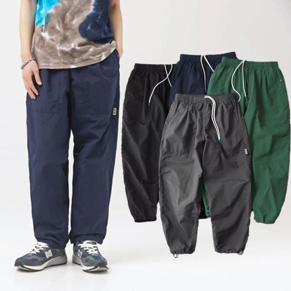 Pantalons pour hommes flétris Style japonais Vintage Patchwork extérieur séchage rapide décontracté lâche mode pantalon hommes XXL