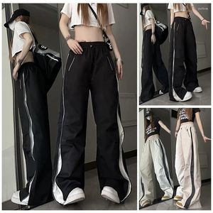 Herenbroeken Dames Joggingbroeken Mode Wijde pijpen Street chic Dames Hoge taille Joggers Broek Koreaanse stijl Hip Hop Dans Losse broek