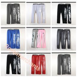 Pantalones para hombres Mujeres Vintage Hombres Streetwear Gris Baggy Hell Star Cargo Pantalones Joggers Black Hellstar Blue Flare Stacked Red Sweetpants Ropa