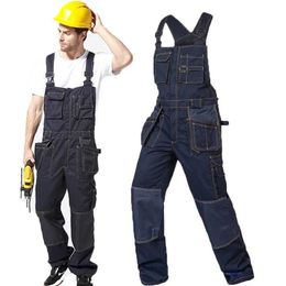 Pantalones de hombres Trabajo de babero Vapa de trabajo para hombre Ropa de trabajo Protección de ropa de mono