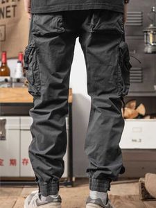 Pantalons pour hommes pantalons de travail masculin slim fit cheville resserrer le pantalon tactique lié à la rue américaine