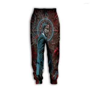 Pantalons pour hommes Xinchenyuan Hommes / Femmes Film John Wick 3D Imprimé Casual Mode Streetwear Hommes Lâche Sport Long Pantalon F47