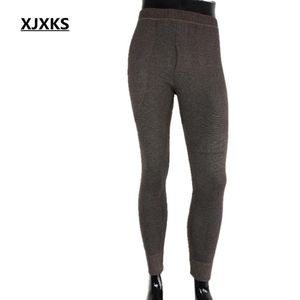 Herenbroek xjxks broek warme herfst- en winter leggings lang ondergoed m-xxl elastische taille mannen