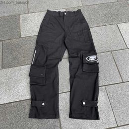 Pantalons pour hommes Y2K Cargo Pantalon Harajuku Hip Hop Crâne Imprimer Baggy Pantalon Noir Joggers Hommes 2023 New Rock Poche Pantalon Large Streetwear Chaud T230905