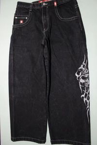 Pantalons pour hommes Y2K Jeans Harajuku Hip Hop Skull Graphic surdimensionné Baggy Jeans noir Denim pantalon hommes femmes gothique large pantalon Streetwear 220828