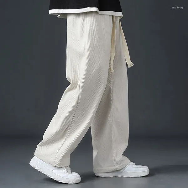 Pantalones para hombres Y2k Hombres coreanos Básicos en blanco Sólido Baggy Joggers Correr Pantalones deportivos Casual Gris Trotar para cordón