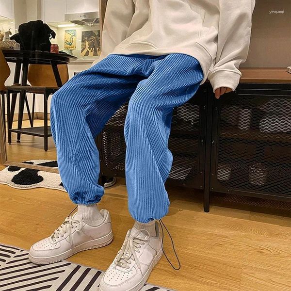 Pantalons pour hommes Y2K Homme Casual Straight Hommes Joggers Vêtements Corduroy Streetwear Pantalon surdimensionné coréen pour