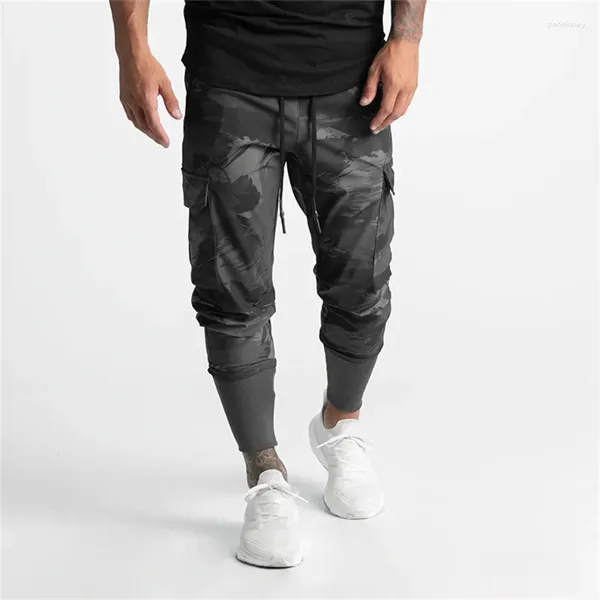 Pantalones para hombres y2k para hombres gimnasia camuflaje de camuflaje de camuflaje de cargas casuales pantalones ropa de baloncesto recto Pantalon Homme