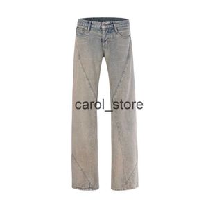 Pantalones para hombres Y2K Ro Mud teñido Spiral Jeans holgados rectos para hombres Harajuku Hip Hop Vintage Pantalones de mezclilla de mezclilla casual de carga J231208