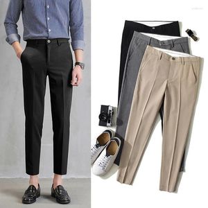 Pantalon masculin y2k printemps automne petite robe hommes neuf pieds minces à pied coréen décontracté de la tendance chute de costume