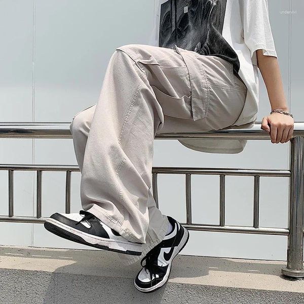 Pantalon masculin y2k streetwear hip hop cargo 2024 coréen morean harajuku pantalon de survêtement stoppe