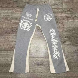 Herenbroek y2k vintage mannen streetwear grijs baggy lading sweat broek broek joggers flare gestapelde joggingbroek kleren t chenghao03 222