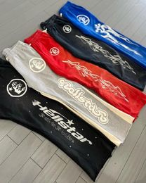 Pantalones para hombres Diseñador Sudadera con capucha Y2K Vintage Hombres Streetwear Cargo Hellstar Pantalones Joggers Black Hellstar Blue Flare Suit Stacked