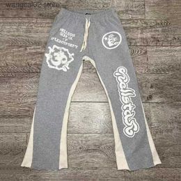 Herenbroeken Y2K Vintage heren streetwear grijs baggy Hell Star Cargo joggingbroek Broek Joggers Hellstar Flare gestapelde joggingbroek kleding T231016