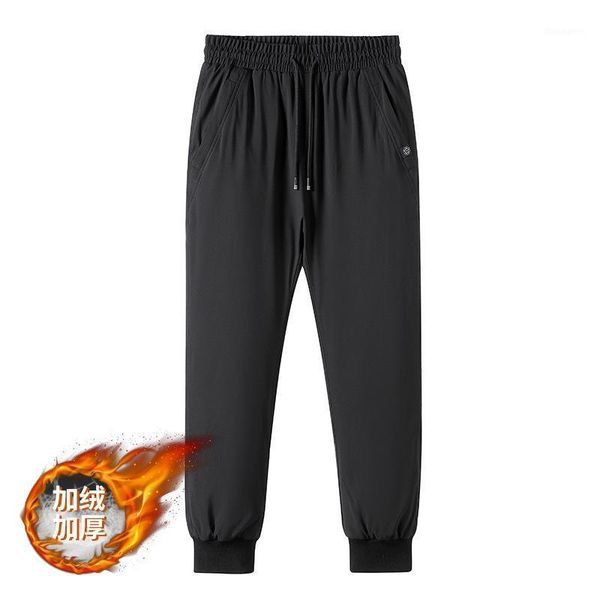 Pantalones de hombre YAPU 2022 estilo de moda hombres pato blanco abajo invierno grueso cálido Delgado cintura elástica pantalones a prueba de viento esquí Camping