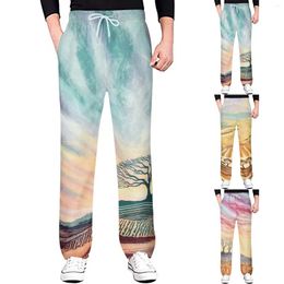 Pantalons pour hommes Année Jean Cut Mens Entraînement avec poches Hommes décontractés Jogger pour la mode Casual Chaud Élastique Droit