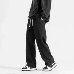 Pantalons pour hommes -Salopette pour jeunes Y2K Streetwear japonais Cargo Harajuku Pantalon de survêtement à jambes larges Mode coréenne Joggeurs décontractés