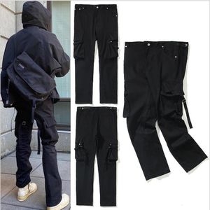 Herenbroek Zipper Vujade Cargo Pant Men Jogger Slim overalls Black Track Vuja de Joggers broek Kleding 230720