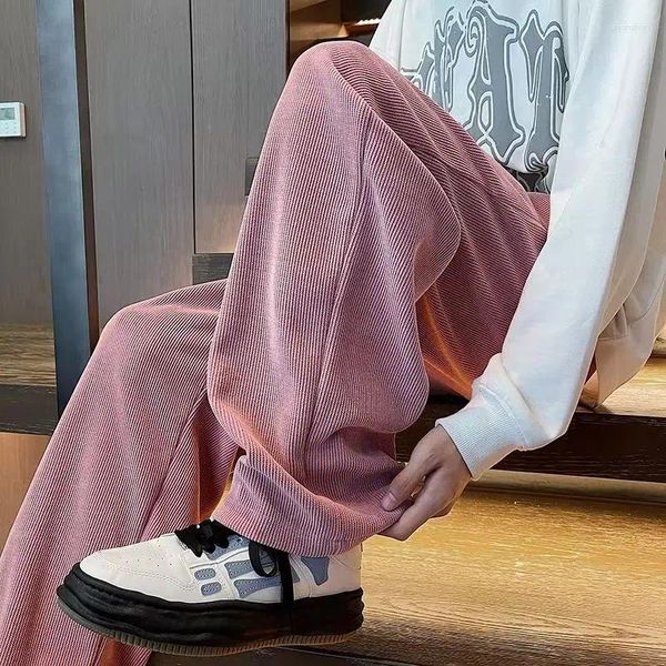 Pantalons pour hommes Zongke Pink Corduroy Man Work Wear Streetwear Vêtements pour hommes 2023 Automne Corée Joggers Coréen Vêtements de luxe Pantalons Hommes