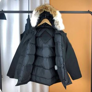 Parkas pour hommes Vestes d'hiver Manteau d'oie véritable fourrure de loup grandes poches veste épaisse canard mode vêtements à capuche parka chaude manteaux pour hommes 4 styles choisir la taille XS-3XL