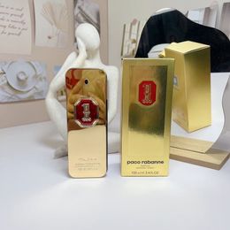 Perfume para hombre Ladrillo dorado Madera fragante EDT 100 ml Aerosol de perfume duradero con buen olor