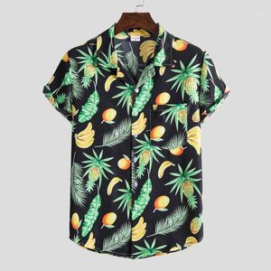 Camisa con estampado de plantas personalizada para hombre, pantalón corto informal de manga con solapa, botones, ropa que combina con todo, camisas 2022 # g30