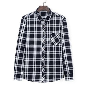 Mannen Plaid Shirt 4XL 5XL Casual Mens Lange Mouw Button Down Shirt Soft Comfort Slim Fit Stijlen Merk Mannen Fashions Kleding 210527