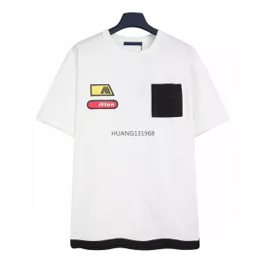 Hommes Plus Designers T-shirt T-shirts Polos Col rond brodé pur coton mode parisienne pop hip hop H chemise de qualité