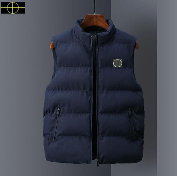 Manteau grande taille pour hommes 2023 nouveau costume pierre île pour hommes automne et hiver vers le bas coton gilet hommes chaud en vrac décontracté mode Style coréen à la mode étudiant manteau