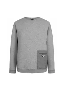 Sweats à capuche grande taille pour hommes en automne / hiver 2022acquard machine à tricoter e Custom jnlarged detail crew neck cotton c1edg34