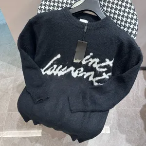 Heren Plus Size Hoodies Sweatshirts jacquard letter gebreide trui in herfst / winter acquard breimachine e Custom jnlarged detail ronde hals katoen 8fdx