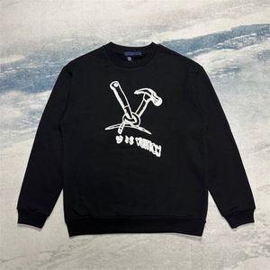 Sweats à capuche pour hommes, grande taille, lettre imprimée, pull à col rond avec rouleau de laine, sweat à capuche en tissu, hip-hop, pull ample, street y99r44