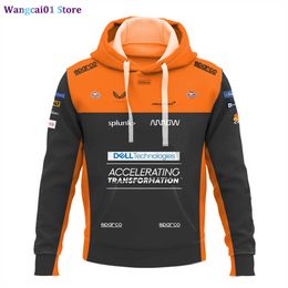 Mannen plus size Bovenkleding Jassen Hot F1 McLaren Hoodie Formula One Team Car Racing 3D Print Gulf Mannen Vrouwen Mode Rits Sweatshirt Kinderen Lente Jas Jas 0316H23