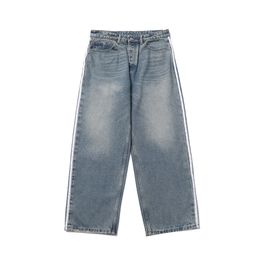 Pantalones de talla grande para hombre 2022ss Selvedge sin lavar para hombre Jeans de mezclilla crudos índigo pequeña cantidad precio al por mayor estilo japonés algodón Japón rojo yR5D3