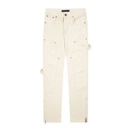 Men's Plus Size Pants 2023 Lettergedrukte jeans heren en dames broek met wijd been broek High Street mode broek U4D76