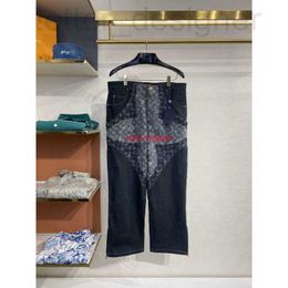 Pantalons de taille plus pour hommes et femmes Designer Lettre de sport Jacquard 1854 Printemps / Été Loisirs Fleur Puzzle Denim Jeans de jogging imprimés S-2XL 5R2F