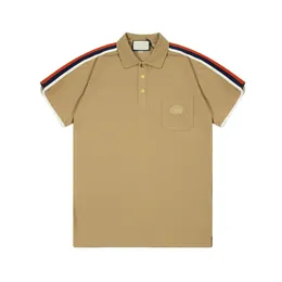 T-shirts pour hommes Polos Col rond brodé et imprimé style polaire vêtements d'été avec street pur coton 2Ed3w