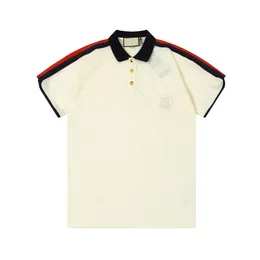 T-shirts pour hommes Polos Col rond brodé et imprimé style polaire vêtements d'été avec street pur coton 2Efe