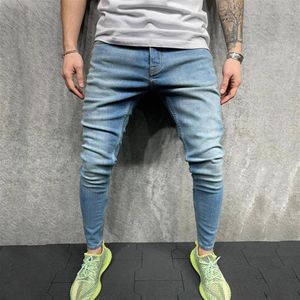 Pantalon grande taille pour hommes nouveau style Stretch Slim Denim droite Biker Skinny hommes déchiré Jeans241j