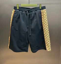 Pantalones de tamaño grande para hombres Cuello redondo bordado y estampado de estilo polar de verano con algodón puro de la calle 5Fe5y